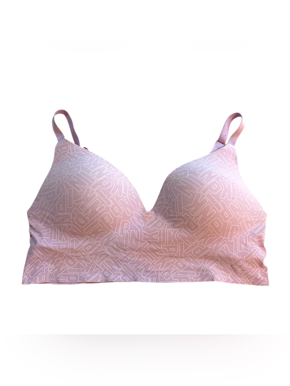 PINK Victoria’s Secret Wireless Push up Bra Lavender large